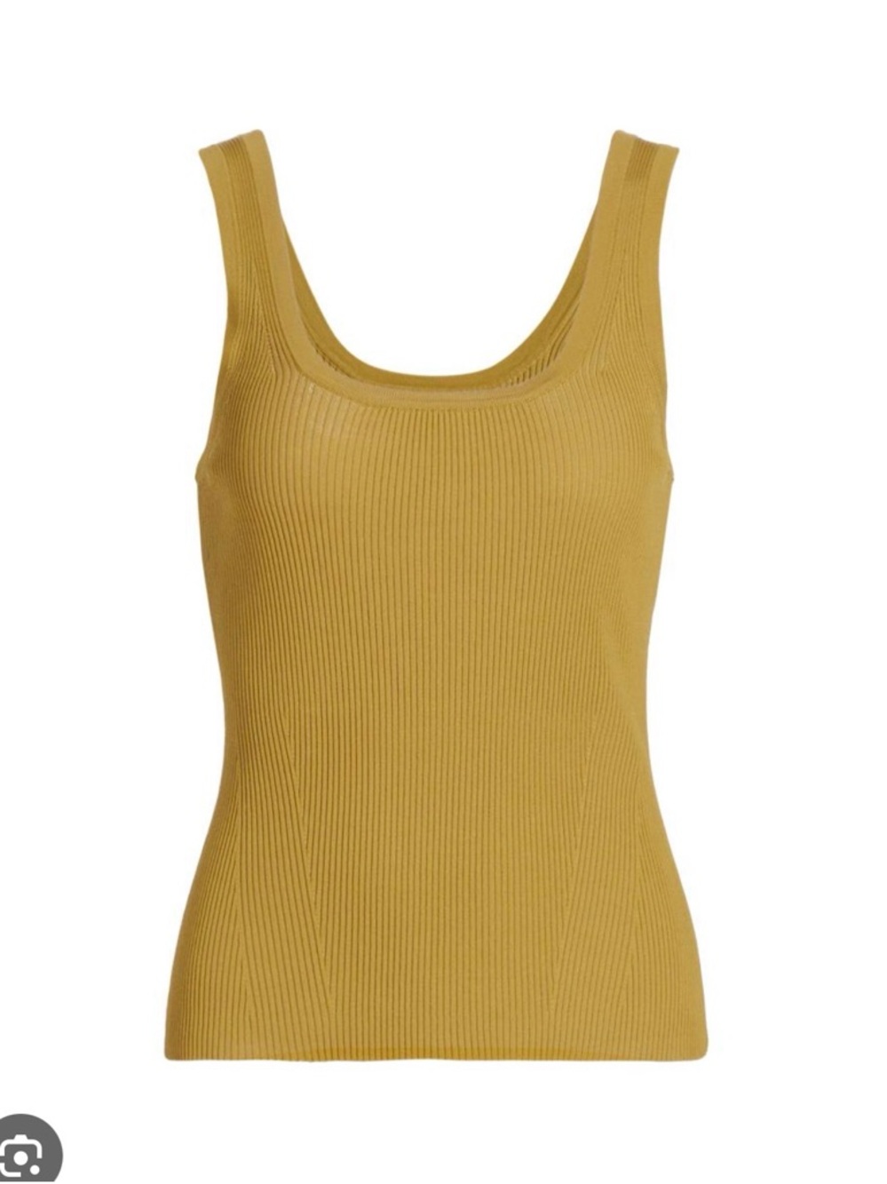 Zimmermann Mustard Ribbed Scoop Tank Top
